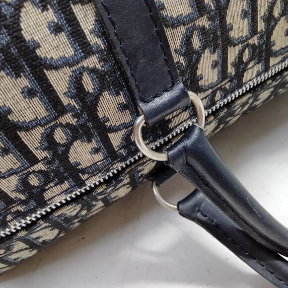 Authentic Christian Dior Navy Blue Canvas Hand Bag mn517-113025 - Picture 8 of 16